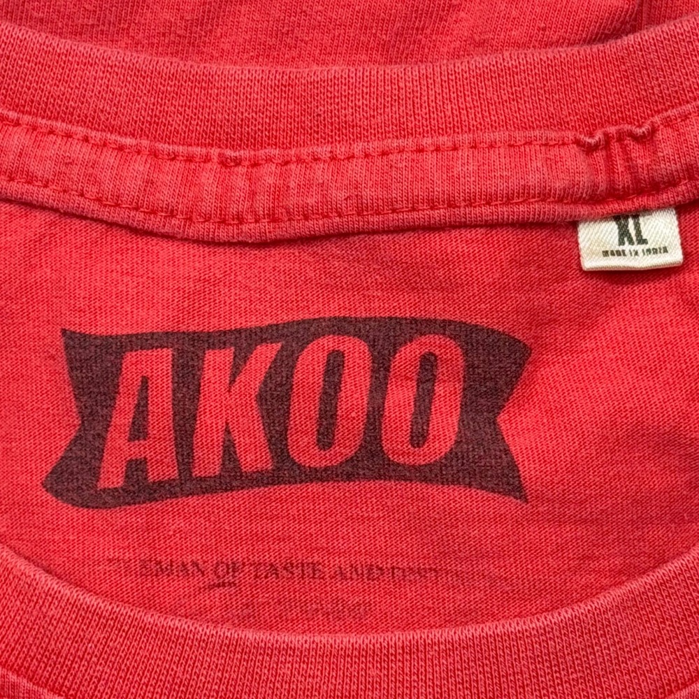 AKOO by T.I.‎ Mens XL "Big Man On Campus" Red 100% Cotton Fox Graphic T-Shirt - Picture 2 of 8